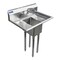 Amgood Stainless Steel 1 Compartment Utility Sink with 10 in. Left and Right Drainboards and Faucet SINK 101410-10LR - FAUCET - alternate 1